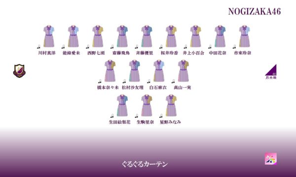 乃木坂46衣装の坂道-1st「ぐるぐるカーテン」歌衣装